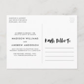 Bold Brush Script Photo Wedding Postponement Aankondigingskaart (Achterkant)