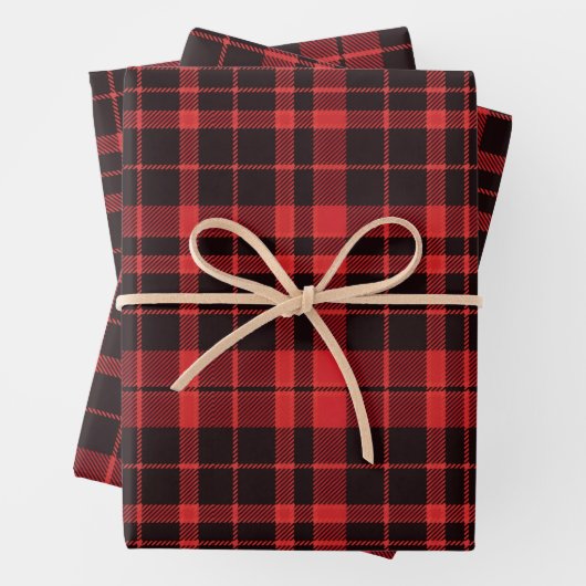 Bold Buffalo Plaid Gift Inpakpapier Vel (In situ)