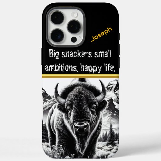 Bold Buffalo tegen de berg Case-Mate iPhone Case (Achterkant)