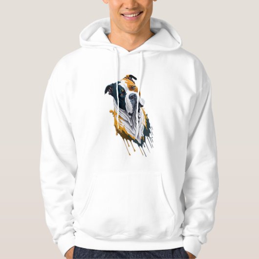 Bold Bulldog Drip – Artistic Dog T-Shirt Design (Voorkant)