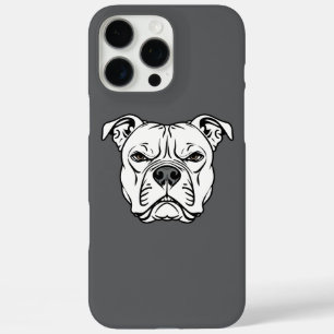 Bold Bulldog Gezicht Illustratie iPhone 16 Pro Max Hoesje