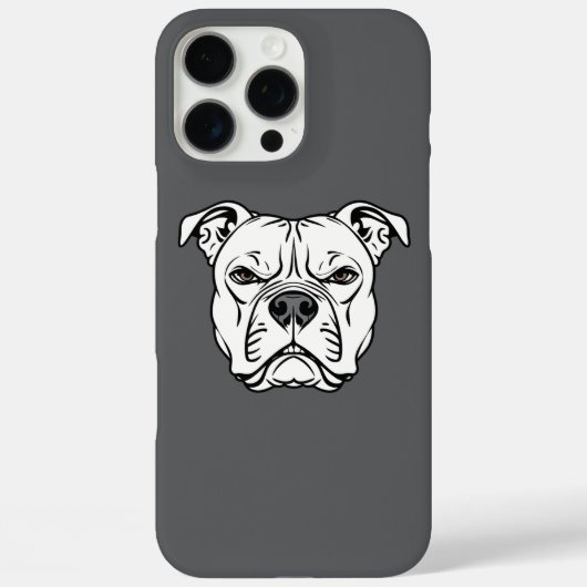 Bold Bulldog Gezicht Illustratie Case-Mate iPhone Case (Achterkant)
