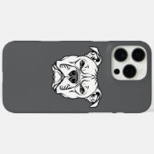 Bold Bulldog Gezicht Illustratie Case-Mate iPhone Case (Achterkant (horizontaal))