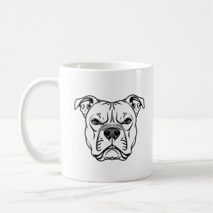 Bold Bulldog Gezicht Illustratie Koffiemok