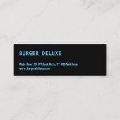 BOLD Burger Blauw Mini Visitekaartje (Achterkant)