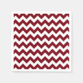 Bold Burgundy Wine & White Chevron Zig-Zag Pattern Servetten (Voorkant)