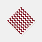 Bold Burgundy Wine & White Chevron Zig-Zag Pattern Servetten (Hoek)