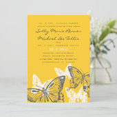 Bold Butterflies Weddenschap Kaart (Staand voorkant)