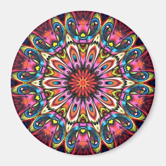Bold Buzz Kaleidoscope Mandala Magneet (Voorkant)