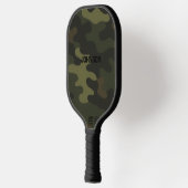 Bold Camo Earthy Greens Browns Customizable Name Pickleball Paddle (Links)