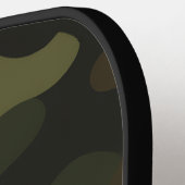 Bold Camo Earthy Greens Browns Customizable Name Pickleball Paddle (Links Detail)