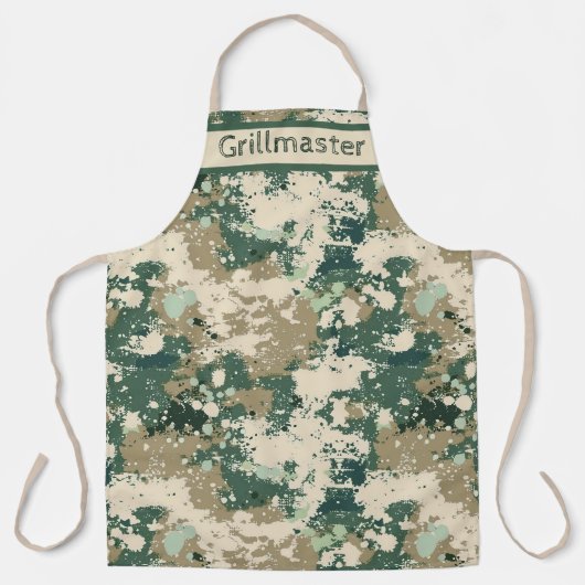 Bold Camo Print Kitchen & Grill Gear Schort (Voorkant)