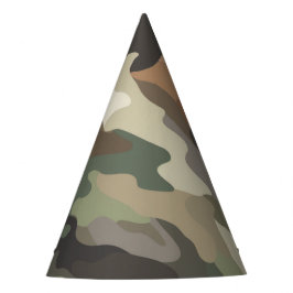 Bold Camouflage Design Festive Party Hat Feesthoedjes
