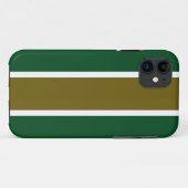 Bold Camp Green Golden Brown Racing Stripes Case-Mate iPhone Case (Achterkant (horizontaal))