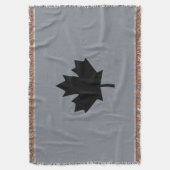 Bold Canadian Black Maple Leaf Deken (Voorkant Verticaal)