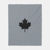 Bold Canadian Black Maple Leaf Fleece Deken (Voorkant)
