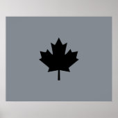 Bold Canadian Black Maple Leaf Poster (Voorkant)