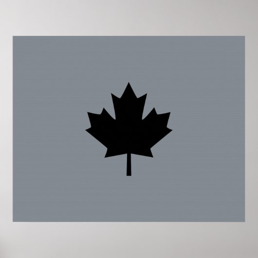 Bold Canadian Black Maple Leaf Poster (Voorkant)