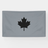 Bold Canadian Black Maple Leaf Spandoek (Horizontaal)