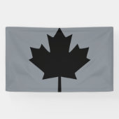 Bold Canadian Black Maple Leaf Spandoek (Horizontaal)