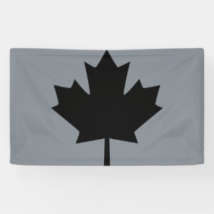 Bold Canadian Black Maple Leaf Spandoek