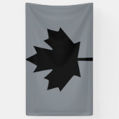Bold Canadian Black Maple Leaf Spandoek (Verticaal)