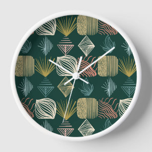 Bold Caribbean Tribal Mudcloth: Boho Blauwgroen