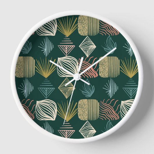 Bold Caribbean Tribal Mudcloth: Boho Blauwgroen (Voorkant)