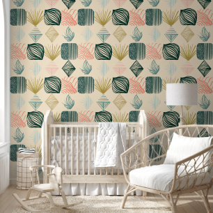 Bold Caribbean Tribal Mudcloth: Boho Buttercream Behang