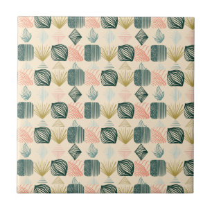 Bold Caribbean Tribal Mudcloth: Boho Buttercream Tegeltje