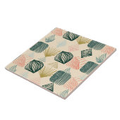 Bold Caribbean Tribal Mudcloth: Boho Buttercream Tegeltje (Zijkant)