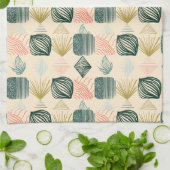 Bold Caribbean Tribal Mudcloth: Boho Buttercream Theedoek (Gevouwen)