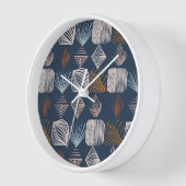 Bold Caribbean Tribal Mudcloth: Navy Blue, Boho (Hoek)