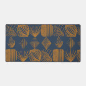 Bold Caribbean Tribal Mudcloth: Navy Blue, Goud Bureaumat (Voorkant)