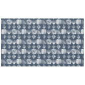 Bold Caribbean Tribal Mudcloth: Navy Blue& White, Tafelkleed (Voorkant (Horizontaal))