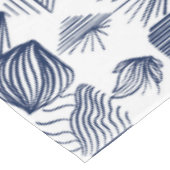 Bold Caribbean Tribal Mudcloth: Wit, Navy Blue Tafelkleed (Gekanteld)