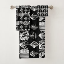 Bold Caribbean Tribal Mudcloth - Zwart & Wit,