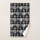 Bold Caribbean Tribal Mudcloth - Zwart & Wit, Bad Handdoek (Handdoek)