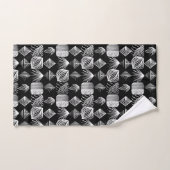 Bold Caribbean Tribal Mudcloth - Zwart & Wit, Bad Handdoek (Handdoek)