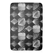 Bold Caribbean Tribal Mudcloth - Zwart & Wit, Badmat (Voorkant Verticaal)