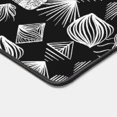 Bold Caribbean Tribal Mudcloth - Zwart & Wit, Bureaumat (Hoek)