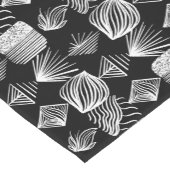 Bold Caribbean Tribal Mudcloth - Zwart & Wit, Korte Tafelloper (Hoek)