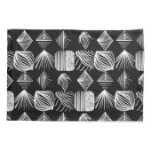 Bold Caribbean Tribal Mudcloth - Zwart & Wit, Kussensloop (Achterkant)