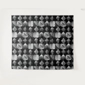 Bold Caribbean Tribal Mudcloth - Zwart & Wit, Wandkleed (Voorkant (horizontaal))