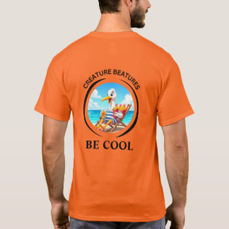 bold Cartoon dressed up cheeky Seagull – Be Cool T-shirt