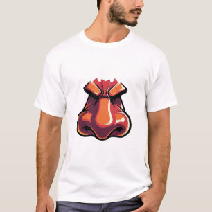Bold Cartoon Nose Expression - Grappig Boze Gezich T-shirt