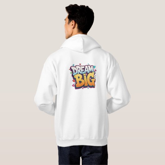 Bold Cartoon Pop Art Graffiti – "Dream Big" 3D  Hoodie (Achterkant volledig)