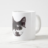 Bold Cat Gaze | Ink Style Mug Grote Koffiekop (Voorkant rechts)