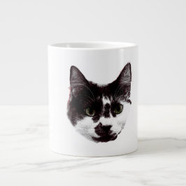Bold Cat Gaze | Ink Style Mug Grote Koffiekop