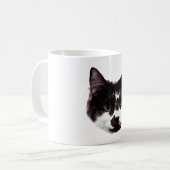 Bold Cat Gaze | Ink Style Mug Koffiemok (Voorkant links)